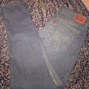 Levi’s 711 Skinny Railroad Striped Jeans